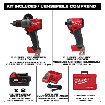 Milwaukee M18 FUEL 2-Tool Combo Kit (Model 3697-22)