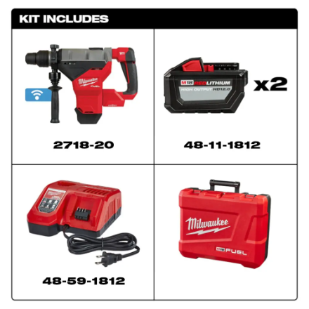 Milwaukee M18 FUEL 1-3/4" SDS Max Rotary Hammer with ONE KEY Kit (Model 2718-22HD)